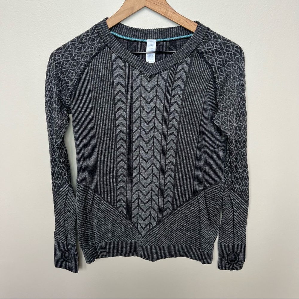 Ivivva by Lululemon Glacier Air Long Sleeve Top Dark Grey Size 14